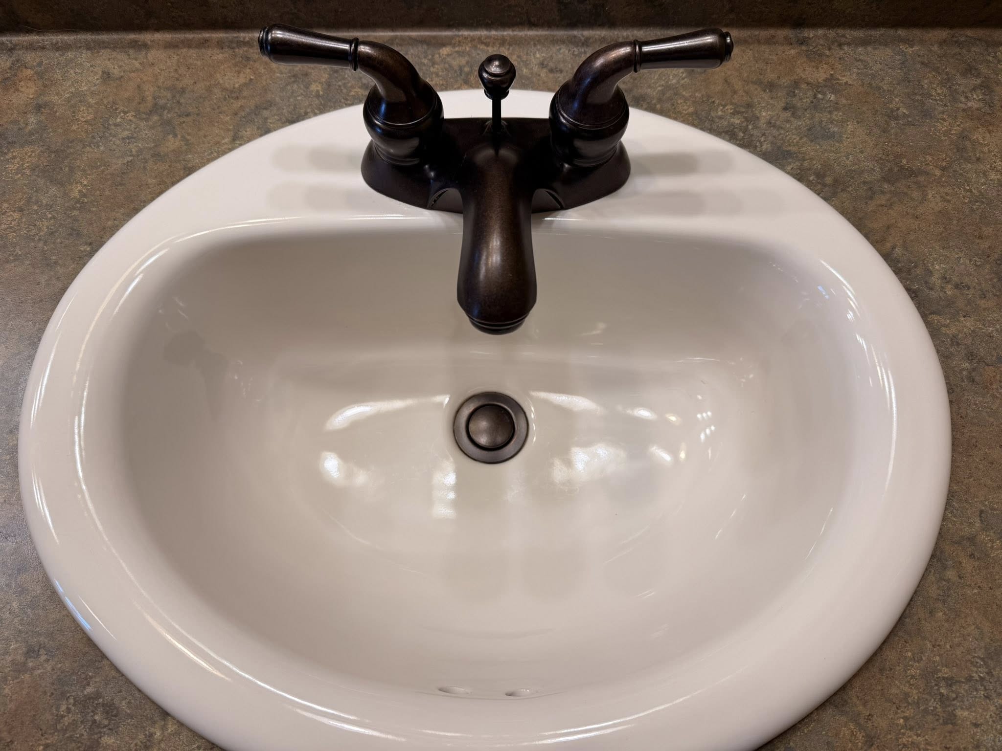 Bathroom sink cleaning results